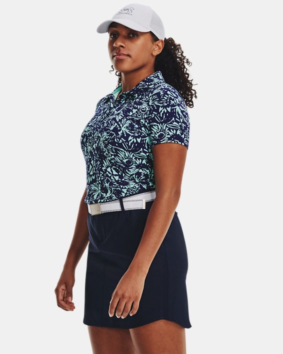 UA Playoff Poloshirt mit Aufdruck für Damen, Blue, pdpMainDesktop image number 4